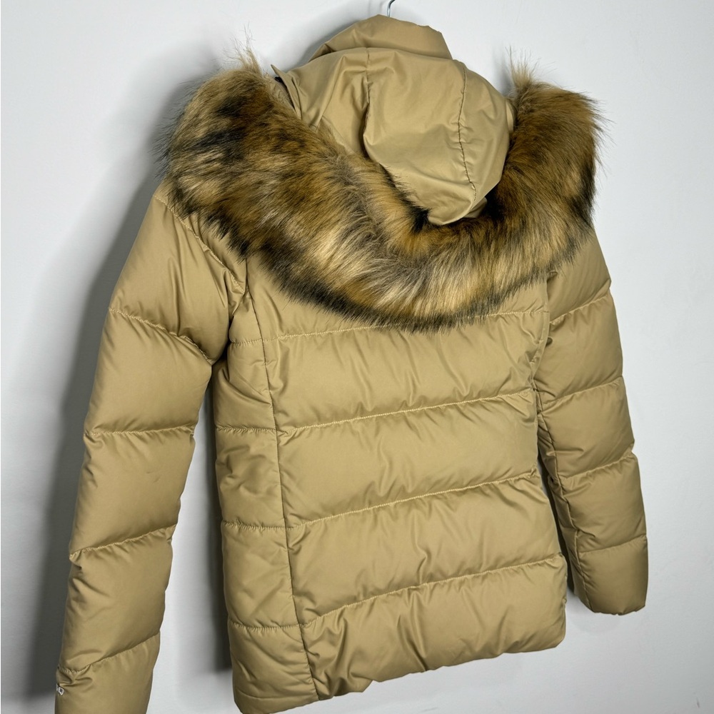 The North Face Gotham Down Jacket Faux Fur Hood Khaki Women’s XS - Picture 5 of 6